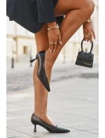 Lakované Lodičky na Podpatku Čokoládové model 21710730 - Boto