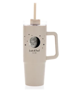 Personalizovaná termoska s průhledným víčkem s měsíční fází 
