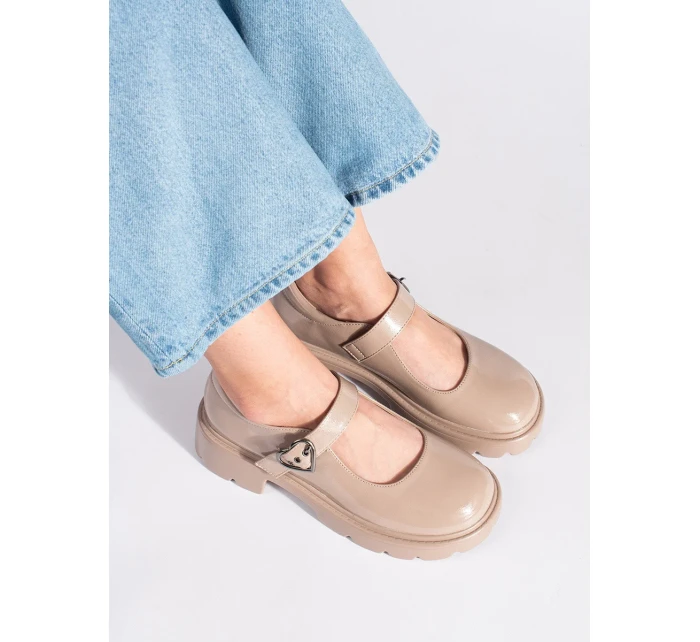 Originálne dámske hnedé mokasíny na platforme Originálne dámske hnedé mokasíny na platforme