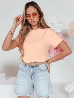 Dámske rebrované tričko SMILE FOR YOU ružové FashionStreet RY2907