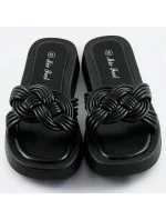 Černé dámské pantofle s podrážkou model 17356932 - Mix Feel