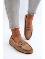 Klasické Dámské Mokasíny Zamszové Hnědé model 21653962 - EVENTO
