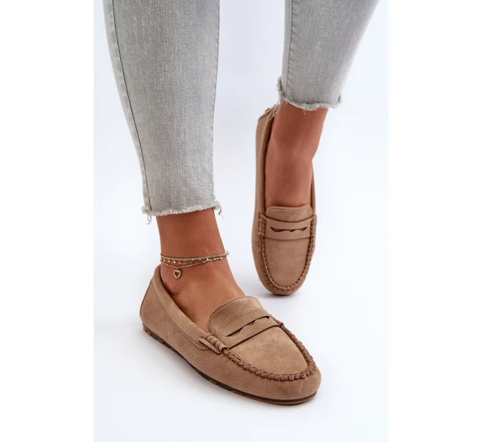 Klasické Dámské Mokasíny Zamszové Hnědé model 21653962 - EVENTO