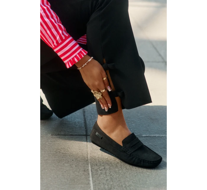 Zamszowe Mokasyny Damskie Big Star RR274948 Czarne