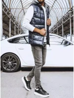 Pánska tmavomodrá vesta FashionStreet TX4140