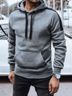 Pánska tmavosivá mikina FashionStreet BX5825