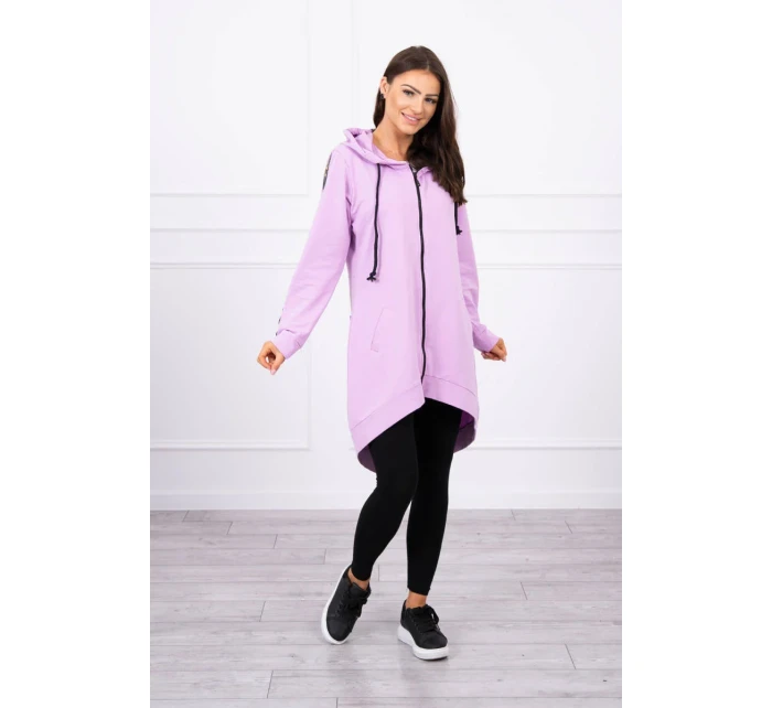 Mikina se zipem na zádech fialová
