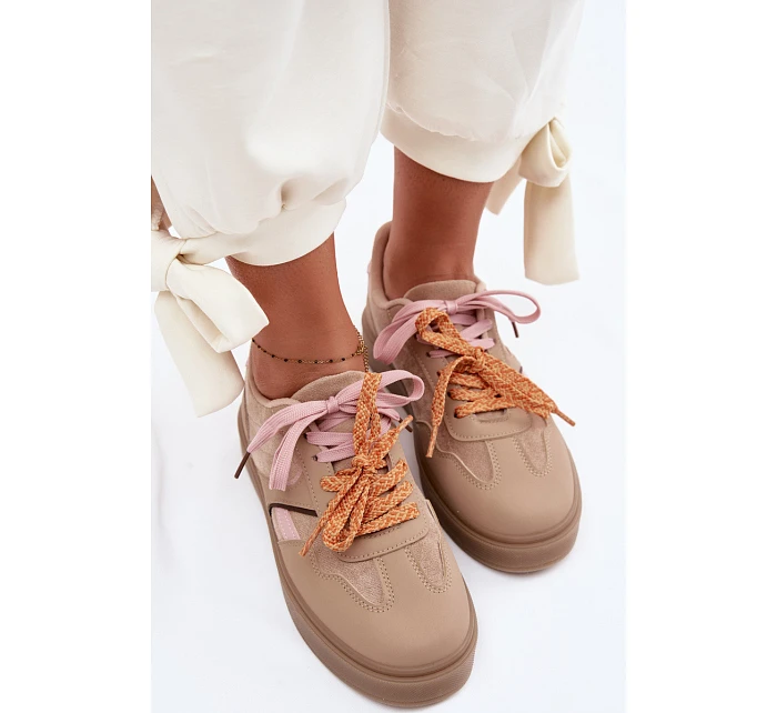 Dámské Tenisky S Světle Hnědé model 22095307 - Boto Dámské Tenisky S Světle Hnědé model 22095307 - Boto