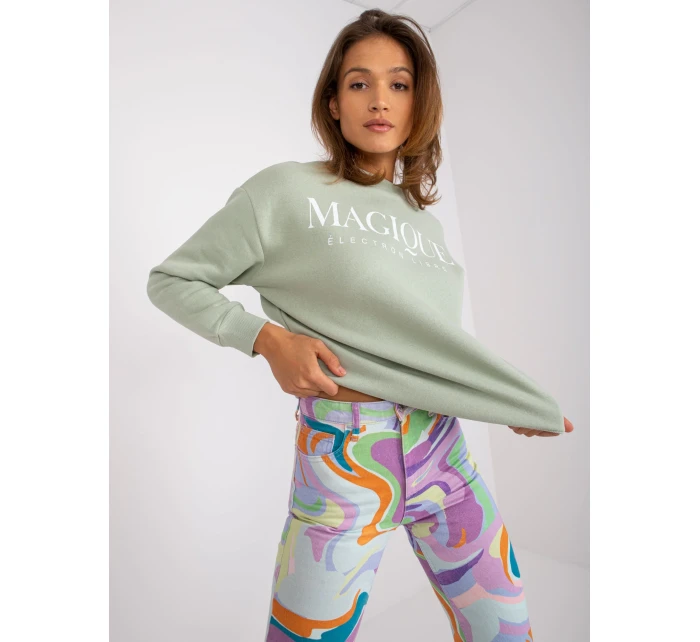 Mikina D10047O02417B pistáciová