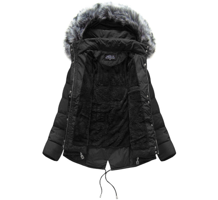 Dámska zimná bunda s kapucňou YB917 - Black Fish