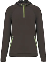 PA 360 Sportovní mikina s kapucí a 1/4 zipem model 22512844 dark grey - Kariban ProAct