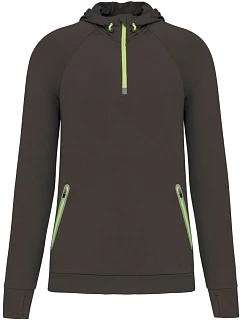 PA 360 Sportovní mikina s kapucí a 1/4 zipem model 22512844 dark grey - Kariban ProAct