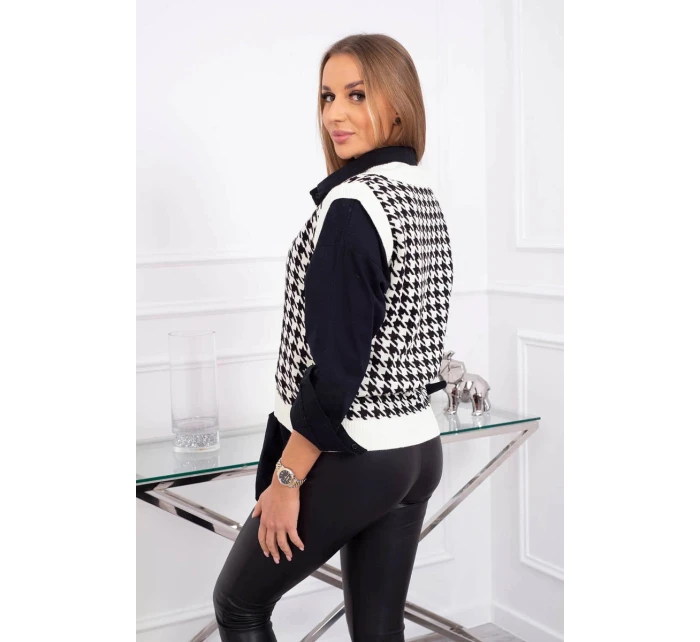 Svetr bez rukávů v barvě model 21755726 ecru - K-Fashion Svetr bez rukávů v barvě model 21755726 ecru - K-Fashion