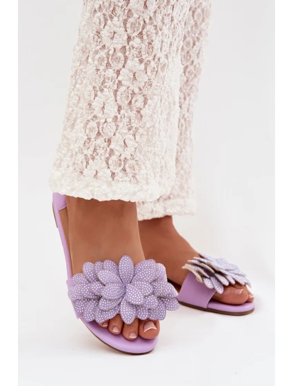 Dámské ploché s ozdobou Fialové model 22032070 - Boto