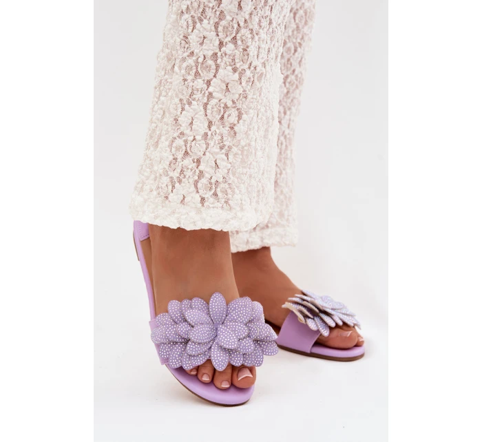 Dámské ploché s ozdobou Fialové model 22032070 - Boto