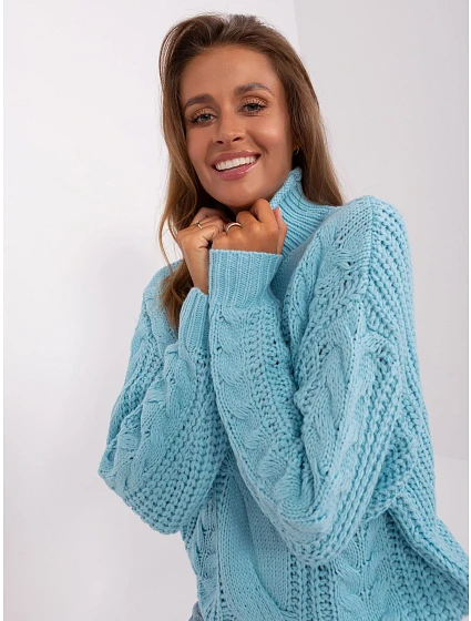 Sweter AT SW model 18895508 jasny niebieski - FPrice