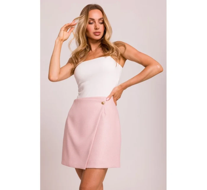 M854 Mini sukňa - broskyňová M854 Mini sukňa - broskyňová