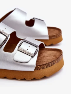 Klasické dámske papuče Big Star LL274476 Silver