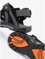 Designové  sandály dámské šedo-stříbrné bez podpatku