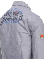 Pánska sivá košeľa FashionStreet DX2286 Pánska sivá košeľa FashionStreet DX2286