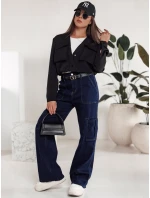 Dámské kalhoty denim cargo tmavě modré Dstreet model 21981530 - FashionStreet