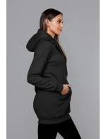 Čierna dámska klokanie mikina (YS10003-3)