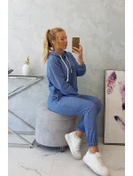 Džínsová mikina s kapucňou v sade