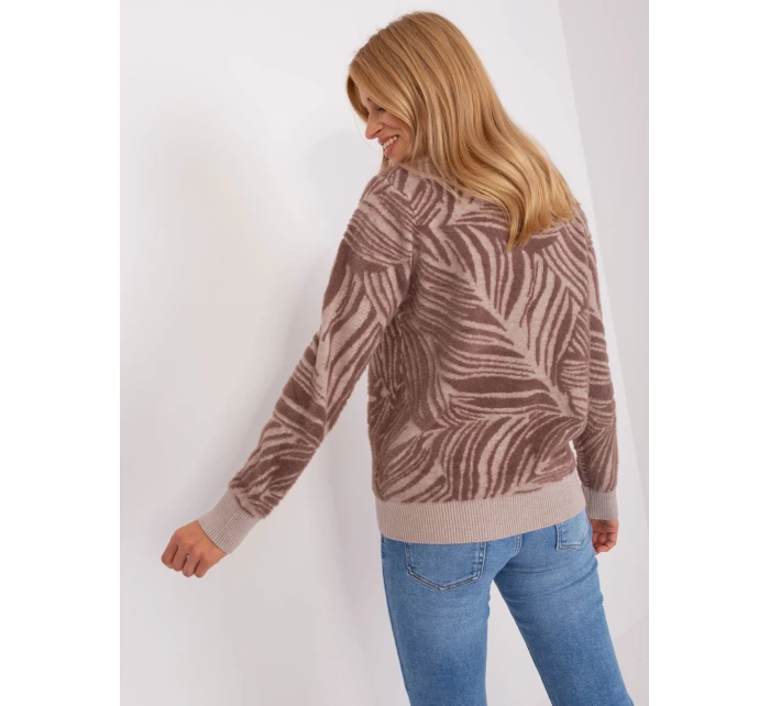 Sweter AT SW model 18900712 brązowy - FPrice Sweter AT SW model 18900712 brązowy - FPrice