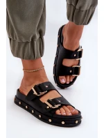 Dámske papuče na platforme Big Star Black Dámske papuče na platforme Big Star Black