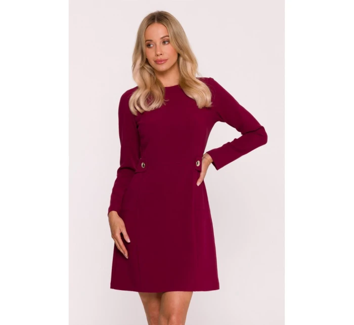 Dámske šaty S419 Bordeaux - Stylove Dámske šaty S419 Bordeaux - Stylove