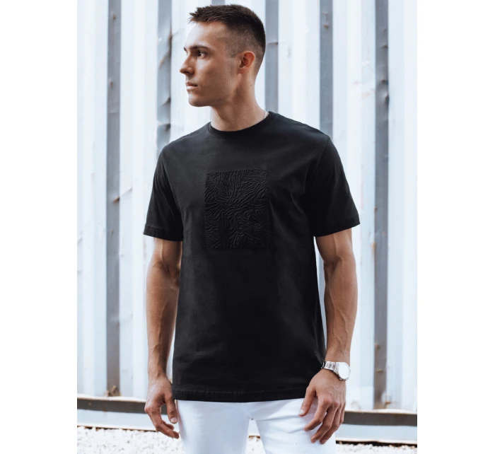 Pánske čierne tričko FashionStreet RX5517