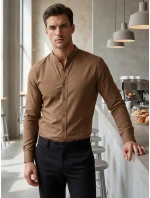 Pánska ležérna košeľa SLIM FIT so stojacím golierom FashionStreet DX2592