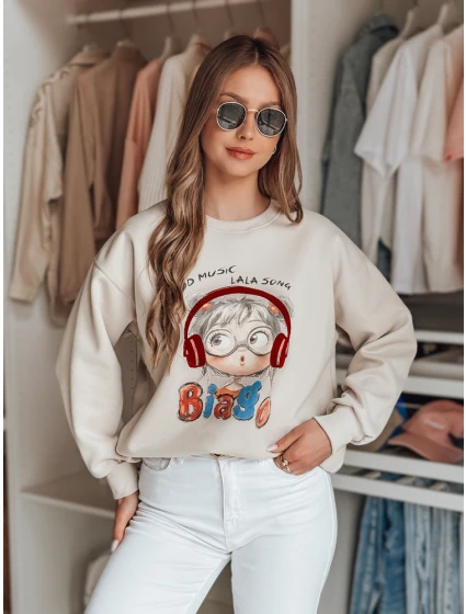 Dámská mikina s potiskem  beige Dstreet model 21989226 - FashionStreet