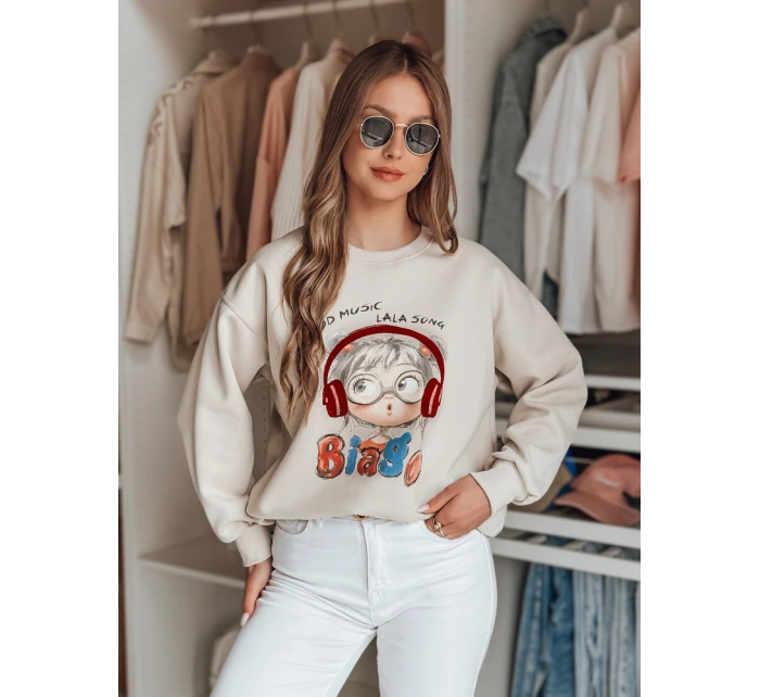 Dámská mikina s potiskem  beige Dstreet model 21989226 - FashionStreet