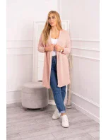 Svetr s netopýřími rukávy pudrově růžový