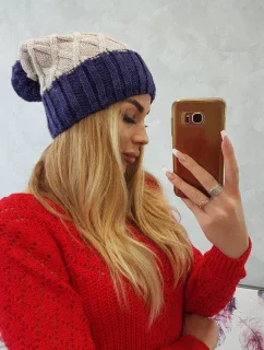 Milano fleecová čiapka K203 light beige+violet