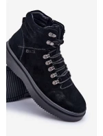 Semišové pánské zimní boty Big Star model 21675349 černé - Big Star Shoes