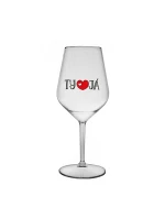 TY A JÁ - čirá nerozbitná sklenice na víno 470 ml