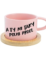 A TY MI TAKY POLIB PRDEL - růžová hrníček makronka 200 ml