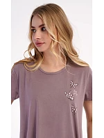 Dámské domácí šaty s krátkým rukávem model 22405196 - Vienetta Dámské domácí šaty s krátkým rukávem model 22405196 - Vienetta