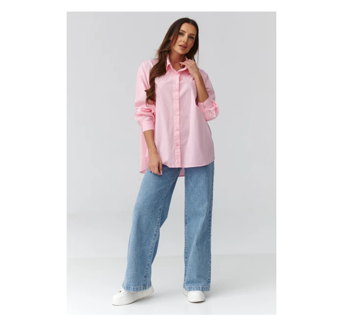 Košeľa s dlhým rukávom model 224100 Makadamia Košeľa s dlhým rukávom model 224100 Makadamia