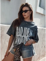 Dámské tričko s potiskem graphite Dstreet model 21978396 - FashionStreet