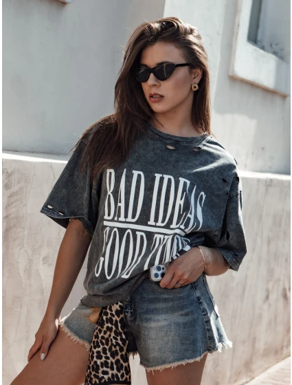 Dámské tričko s potiskem graphite Dstreet model 21978396 - FashionStreet