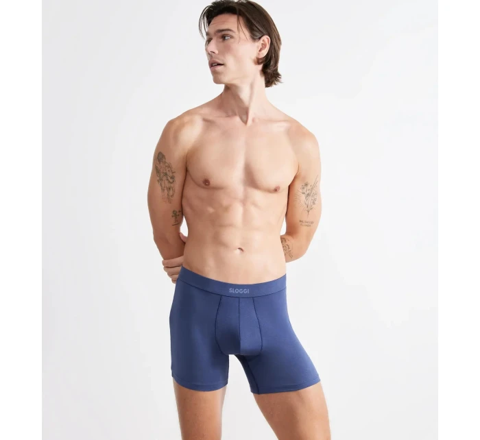 Pánske boxerky EVER Ease Short 2P - neznáme - modré 6312 - SLOGGI Pánske boxerky EVER Ease Short 2P - neznáme - modré 6312 - SLOGGI