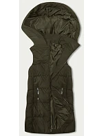 Dámská vesta v khaki barvě s kapucí model 18919189 - S'WEST