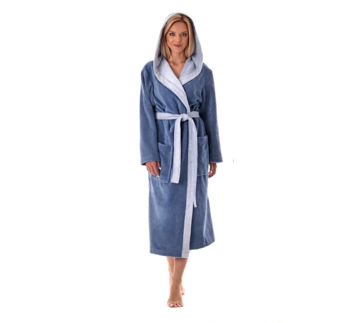 Unisex župan Tampa duo s kapucňou 3959 denim - Vestis