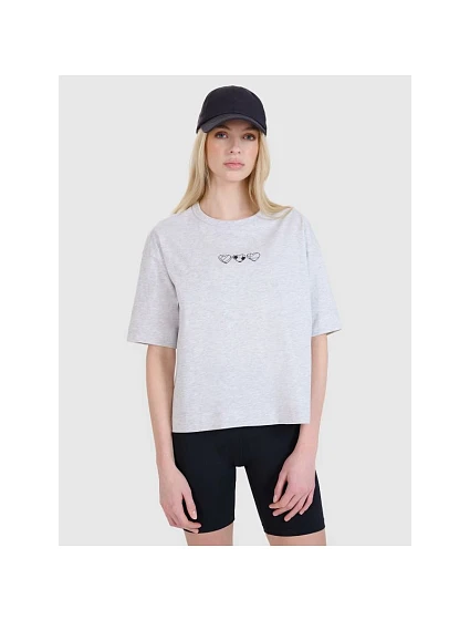 Dámské tričko oversize s potiskem model 21436903 - 4F