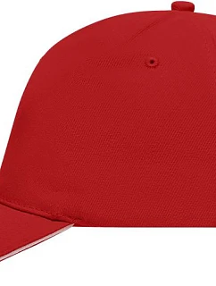 Daiber MB 35 5-panelová sendvičová čiapka 03.0035 červená/biela