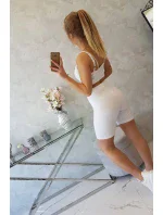 Súprava s nohavicami s vysokým pásom biela Súprava s nohavicami s vysokým pásom biela