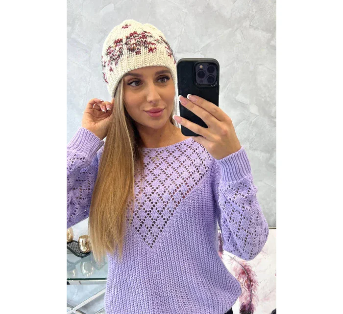 Dámska čiapka Florence K350 ecru+bordeaux Dámska čiapka Florence K350 ecru+bordeaux